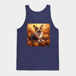 Halloween Corgi Tank Top